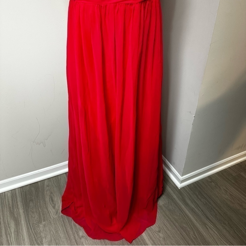 Alfred Angelo Pomegranate Strapless Dress in Size 16 - Picture 5 of 9